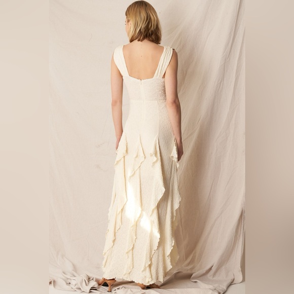 En Creme Sleeveless Corset top Ruffle Maxi dress - Picture 8 of 12